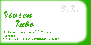 vivien kubo business card